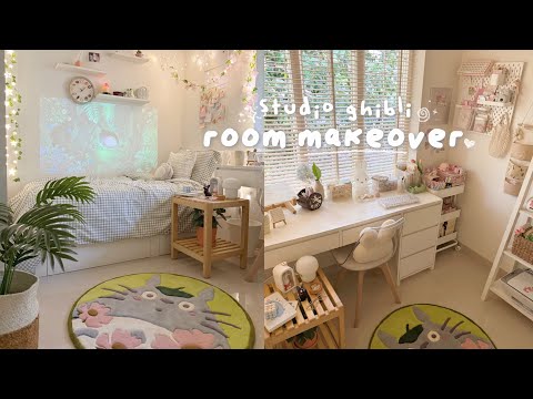 room & desk makeover 2025 🍥 🌱 studio ghibli inspired, cute miffy finds (japan haul)