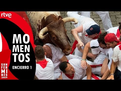 MEJORES MOMENTOS del primer encierro de San Fermín 2019 | Toros del Puerto de San Lorenzo