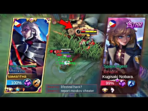 BULLYING BEATRIX IN GOLD LANE! | MOSKOV BEST BUILD 2022 | MOBILE LEGENDS