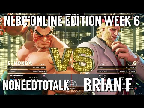 [SFVCE] NoNeedToTalk (E. Honda) vs Brian F (G) @ NLBC Online Edition #6 Top 8