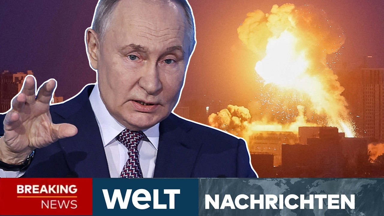 PUTINS KRIEG: Russlands Rache! Mega-Angriff auf Ukraine! Drohnen-Hagel trifft Kiew | WELT LIVESTREAM