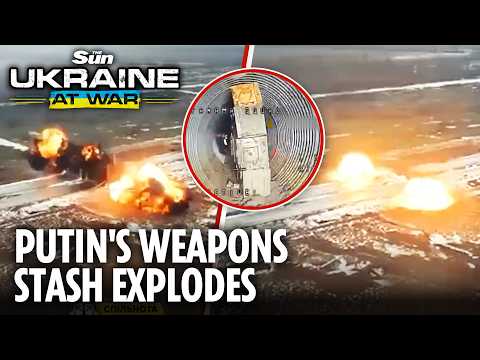 Putin's hidden weapons stash EXPLODES as Ukraine drone RAIDS tunnel near Pokrovsk