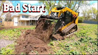 Regrading a BRUTAL yard Choked with Weeds 4k