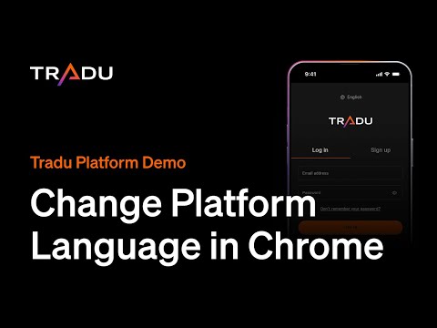 How to Change the Tradu Platform Language in Chrome