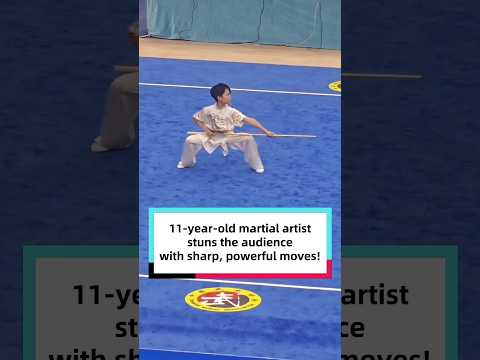 11-year-old martial artist stuns the audience with sharp, powerful moves!