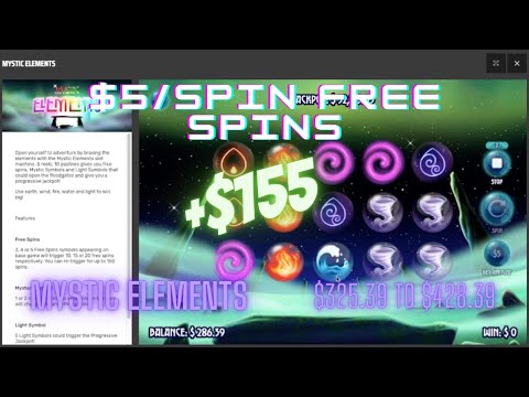 Mystic Elements Free Spins Bonus $5/Spin