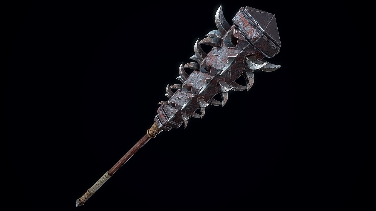 Wolfs Fang Mace 3D Model