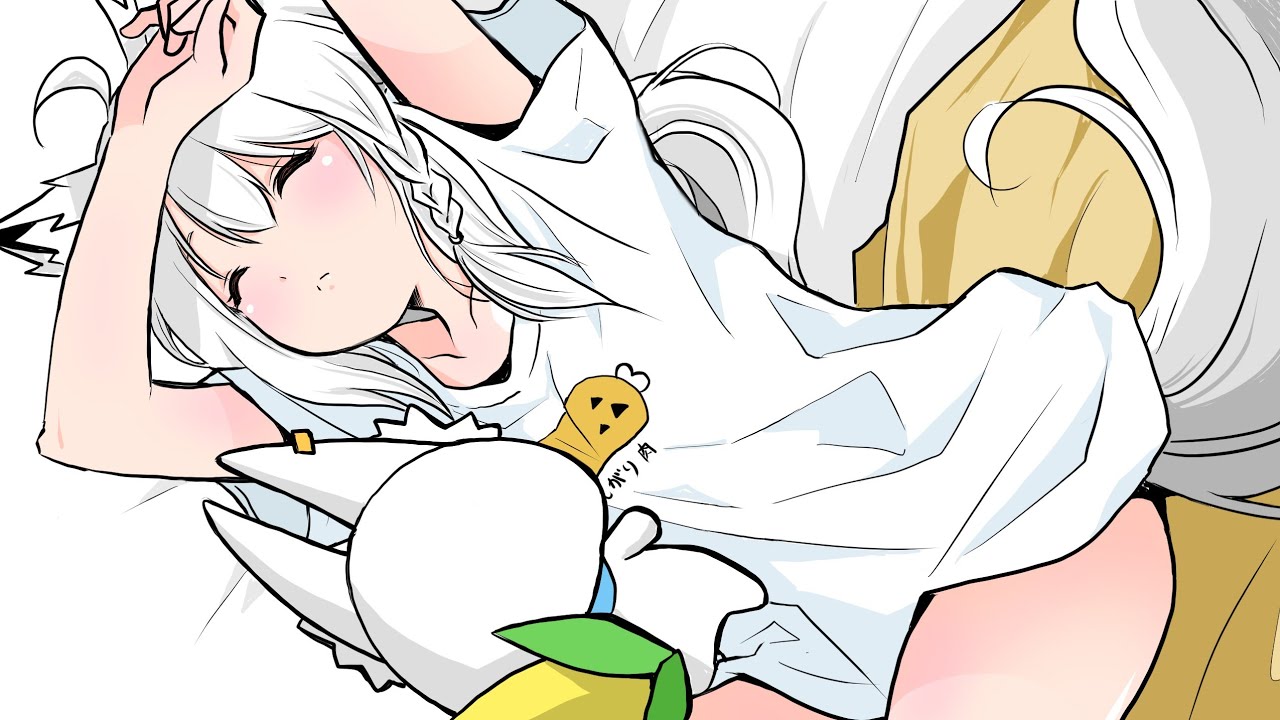 【手描き】家ではTシャツ１枚で過ごす白上フブキ【切り抜き漫画(19話目)/白上フブキ/ホロライブ】