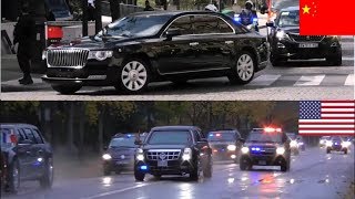 Xi Jinping vs Donald Trump Presidential motorcade 