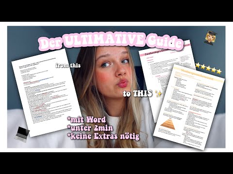 Beautiful & structured summaries with WORD - create study notes for university 👩🏽‍🎓🤎