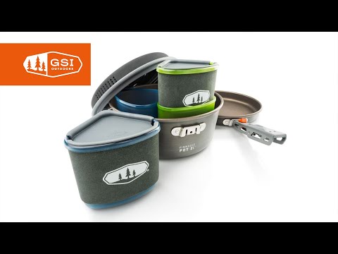 JAV GSI Pinnacle Backpacker puodų rinkinys video