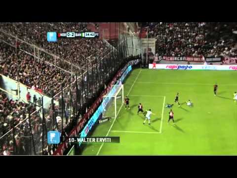 Gol de Erviti. Newell's 0 - Banfield 2. Fecha 9. Torneo Primera División 2014. Fútbol Para Todos