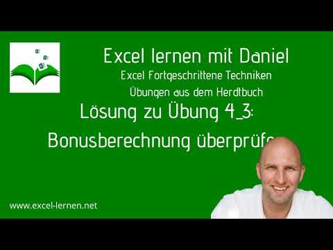 Bonusberechnung überprüfen - Lösung 4_3 Excel Fortgeschrittene Techniken aus dem Herdtbuch