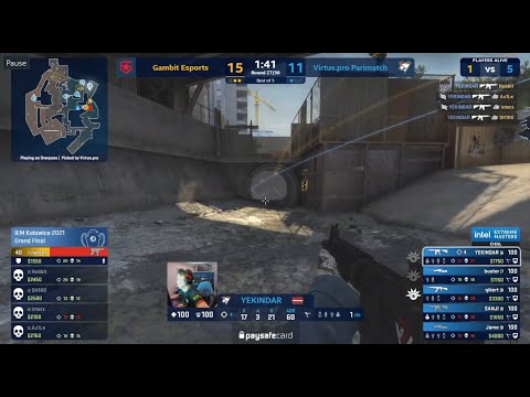 YEKINDAR INSTANT 4 KILLS M4A4 - VIRTUS PRO vs GAMBIT PRO - IEM KATOWICE GRAND FINAL 2021 - CSGOCLIPS