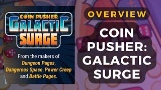 Kickstarter Preview: Coin Pusher Galactic Surge Roll and Write Board Game - Solo Overview | DaniCha