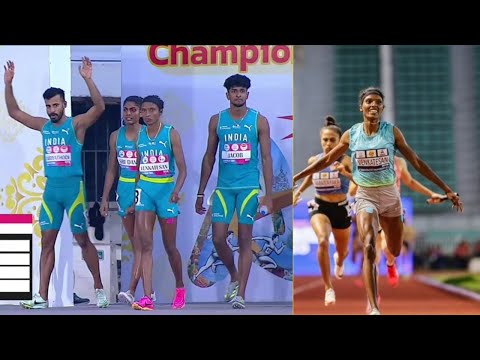 India wins Gold in Mixed 4x400 relay - Asian relay 2024