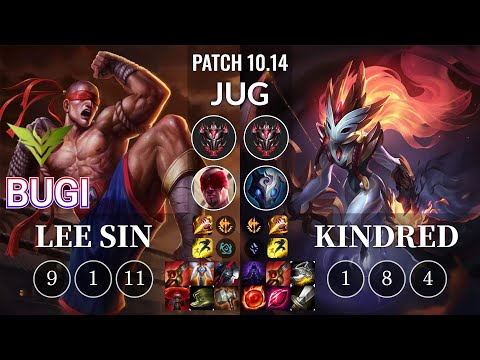 V3 Bugi Lee Sin vs Kindred Jungle - KR Patch 10.14