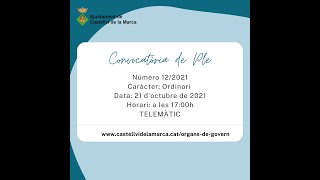 Ple ordinari octubre - Ajuntament de Castellví de la Marca