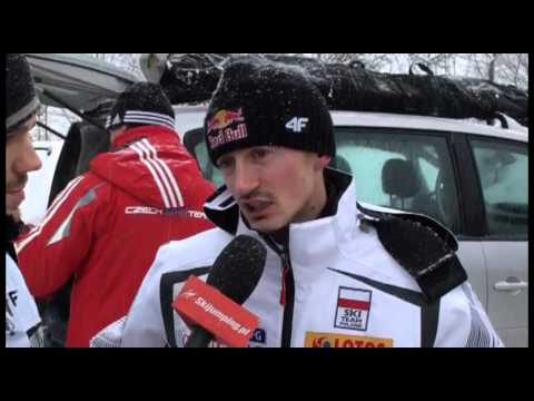 12.12.2010 - Adam Małysz po odwołanym konkursie w Harrachovie