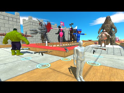 FPS AVATAR & HULK DEATH RUN VS GODZILLA - Animal Revolt Battle Simulator