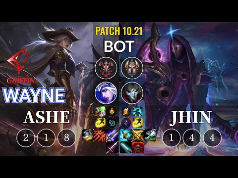 GRF Wayne Ashe vs Jhin Bot - KR Patch 10.21