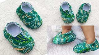 DIY : Baby Shoes Making / Baby Shoes Cutting and Stitching / 6-12 month baby shoes pattern making