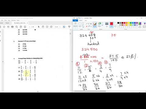 Singapore Math - Solving test paper - Part I