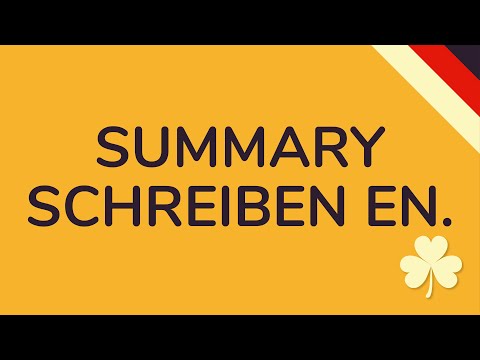 SUMMARY SCHREIBEN ENGLISCH | inkl. Beispielsätze & Raster (animiert) 🇩🇪