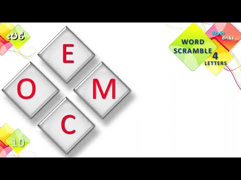 Scrambled Word game (4 Letter Words)I Scrambled Word Games - Guess the Word Game (4 Letter Words)