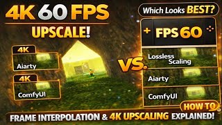 4K/60 FPS Explained - Frame Interpolation & Upscaling Compared (Aiarty Vs. Comfy UI) thumbnail