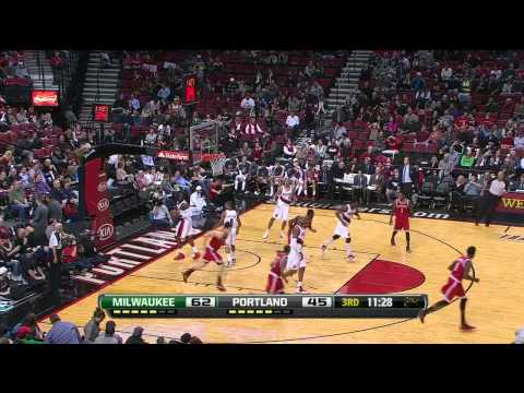 Ersan Ilyasova 27 points 14 rebounds vs Portland Trail Blazers full highlights 01/19/2013 HD