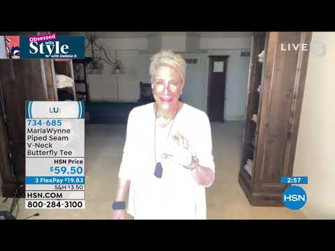 MarlaWynne Piped Seam VNeck Butterfly Tee