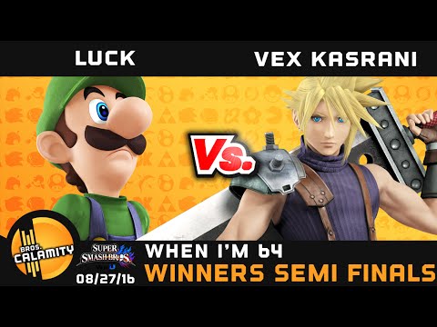 WI64 | Luck (Luigi, Falcon) vs Vex Kasrani (Cloud, DK) - Winners Semi Finals - Smash Wii U Singles