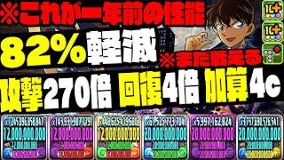 【工藤新一】一年前のキャラが『 " 強化前 " で環境クラスのリダスキ』の数値WWWWWWWWWWW【名探偵コナン】【ダックス】【パズドラ実況】