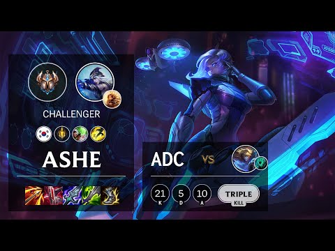 Ashe ADC vs Ezreal - KR Challenger Patch 10.23