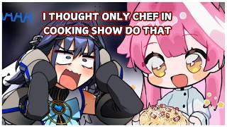 Kronii is shook when Raora casually pulls off some professional chef moves