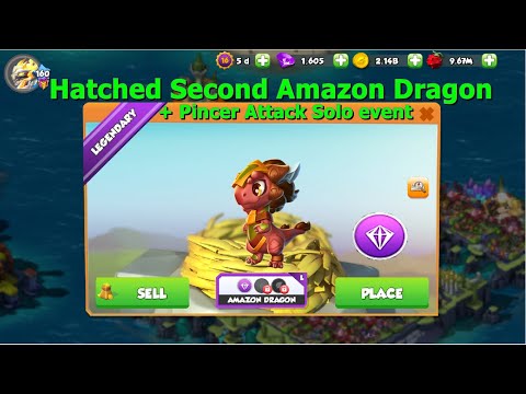 Hatched Second Amazon Dragon-Dragon Mania Legends | Pincer Attack Solo event | DML