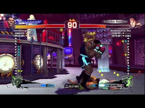 DavidDangerous [Balrog] vs. Mulletsaurus_Rex [Ryu] | SSF4 Arcade Edition