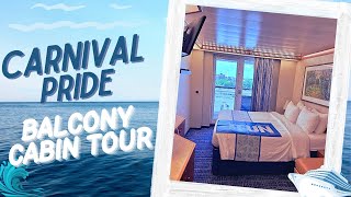 Carnival Pride Balcony Stateroom Tour 🛳️ | Room with a View! #cruise #travel