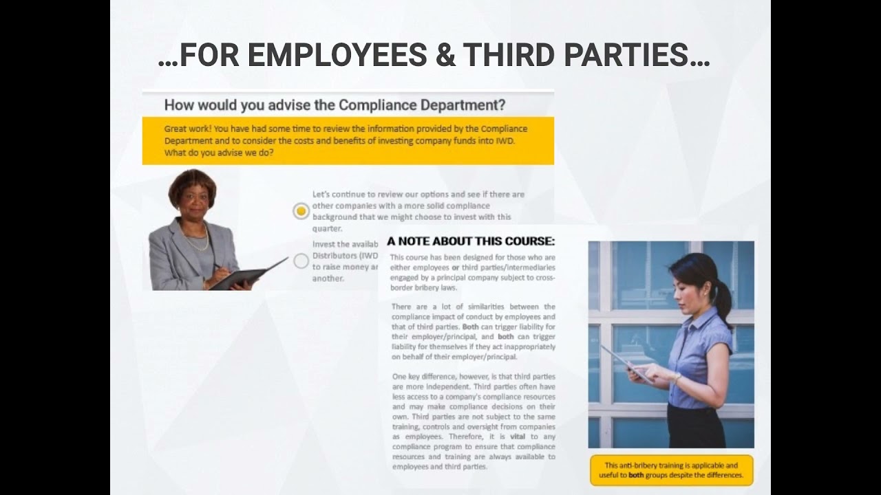 TRACE eLearning Refresher: Global Anti Bribery Compliance