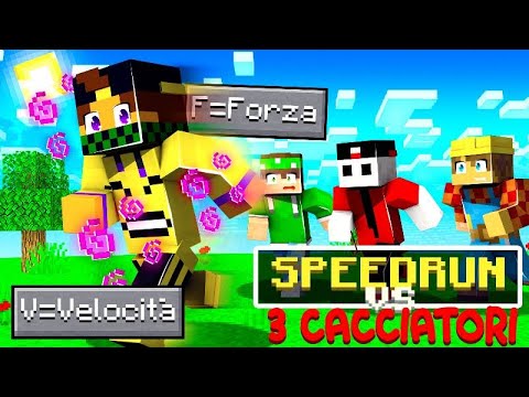 SPEEDRUN con HACK vs 3 CACCIATORI SU MINECRAFT