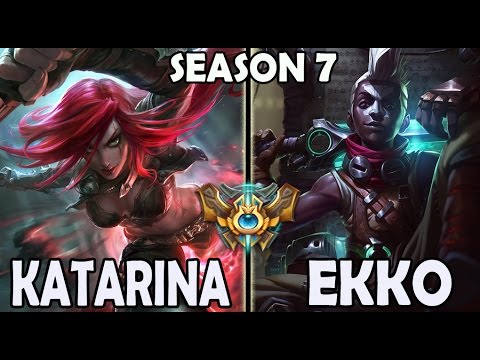 SKT T1 Faker Katarina vs Ekko - Rank #14 Challenger 918LP