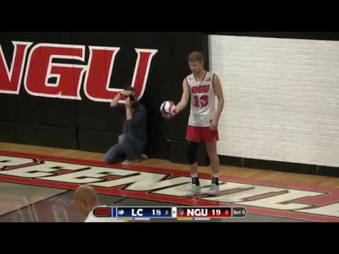 Aaron Campbell Final Point Kill - NGU Men's Volleyball 2017