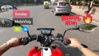 A day in streets of old delhi | road vlog on red apache along with duke 390