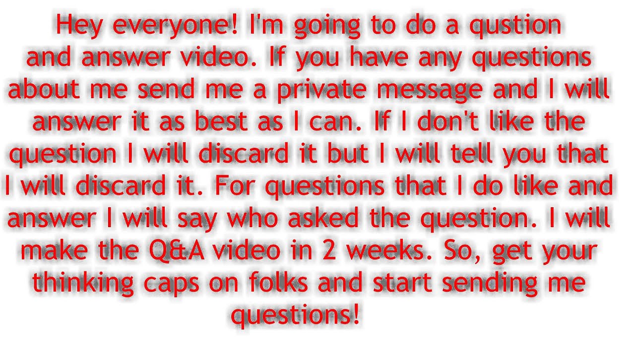 Send me Some Questions!