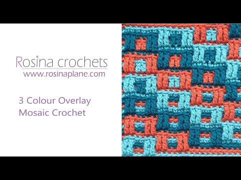 Blocks Square - 3 colour Overlay Mosaic Crochet Tutorial