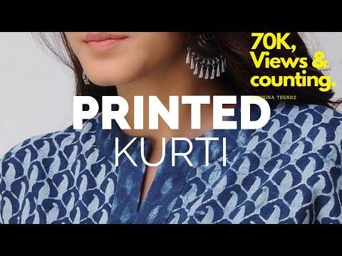 Latest printed cotton kurti design