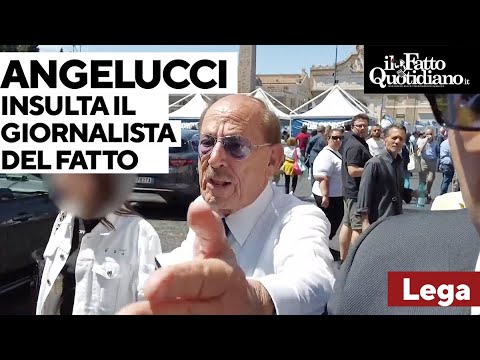 Angelucci (Lega) spunta al comizio di Meloni e insulta il giornalista del Fatto: "Ma vaffanc..."