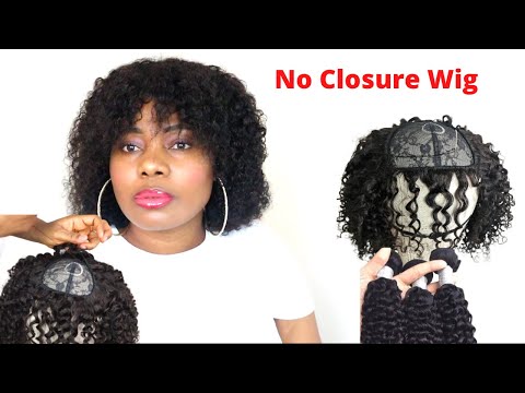 HOW TO MAKE FULL WIG WITH FRINGE BANGS|NO CLOSURE...