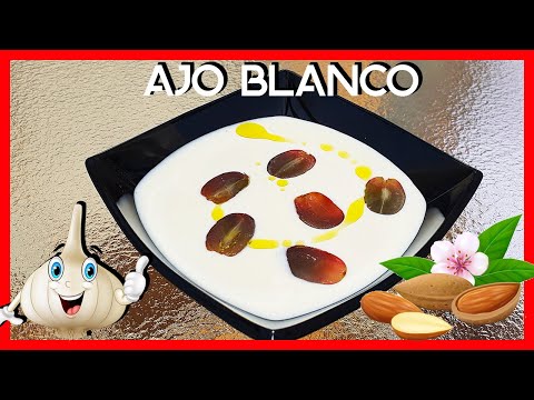 AJOBLANCO 🧄 MALAGUEÑO RECETA ANDALUZA FÁCIL Y RÁPIDA ✅